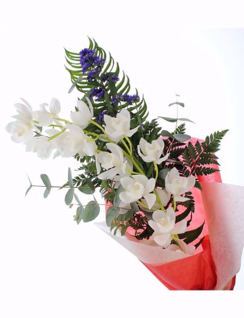 Picture of Pick your Colour Orchid Presentation Bouquet - Graduation - School Specific