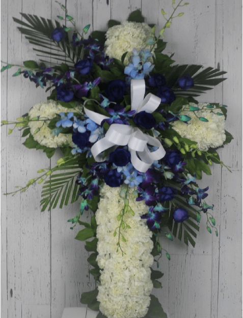Picture of Forever Blue Carnation Cross