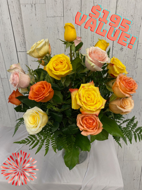 Picture of 24 Premium Mixed Colour Roses